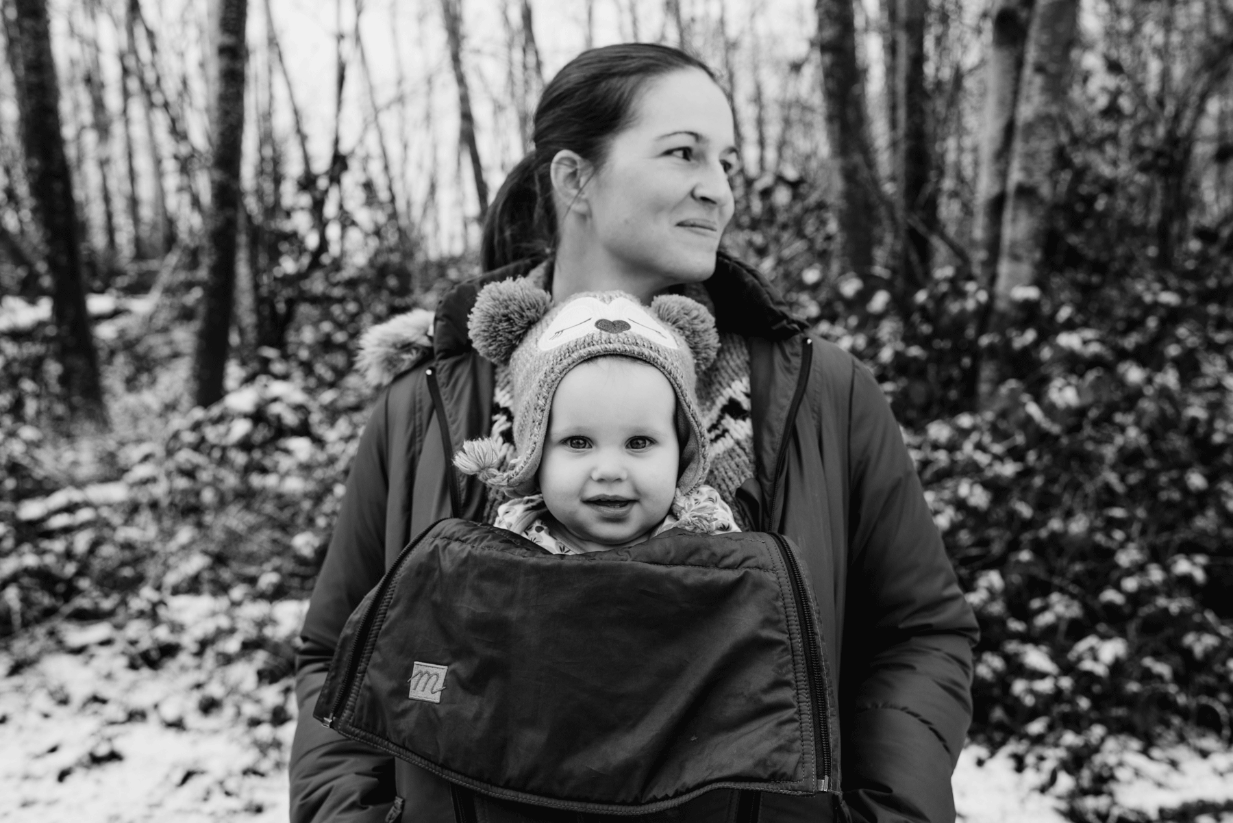b&w-mom-and-baby-infant
